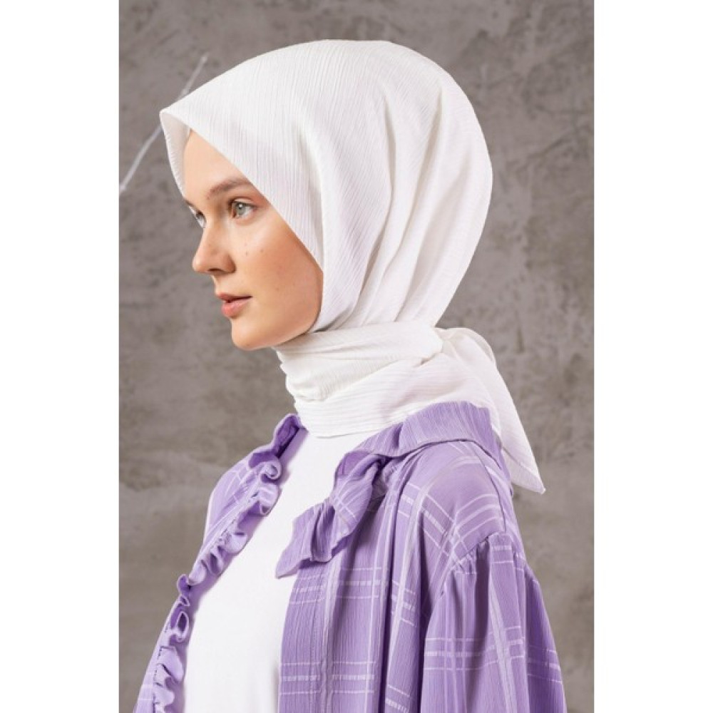 Jawel Kadın Pamuklu Kırışmaz Çizgili Yoryo Eşarp 95*95 cm Eşarp Fiyatı
