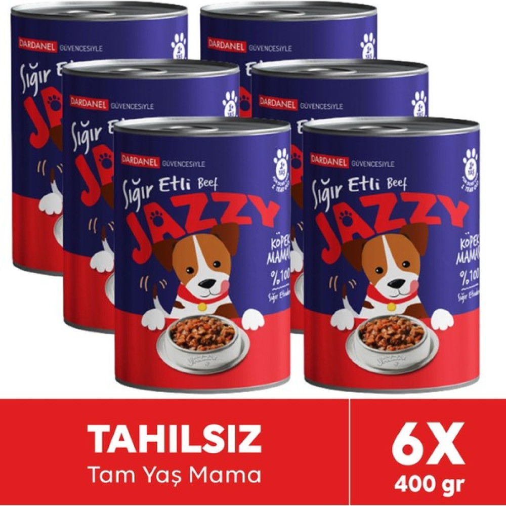 Jazzy Dardanel Köpek Konservesi Sığır Etli 400 gr x 6 Adet Evcil Hayvan Ürünleri Fiyatı
