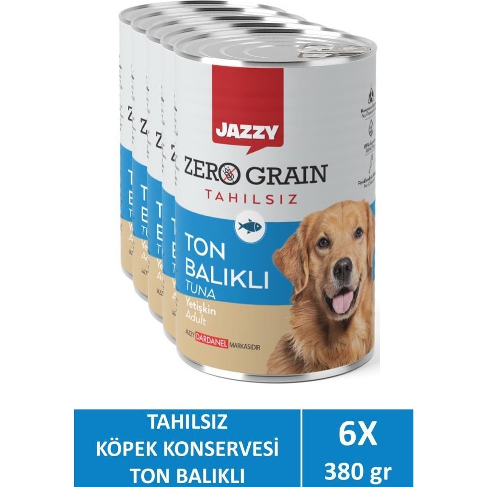 Jazzy Zero Grain Yetişkin Köpek Ton Balıklı 380 gr x 6 Adet Evcil Hayvan Ürünleri Fiyatı