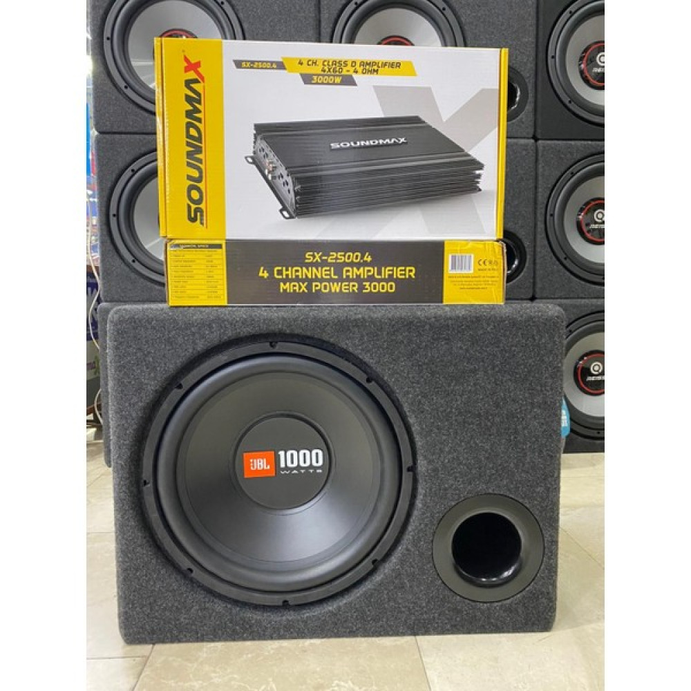 Jbl Paket Set Jbl 30 cm Kabinli Bass 1000W 4 Kanallı Anfi 3000WAT Oto Hoparlörleri & SubWoofer Fiyatı