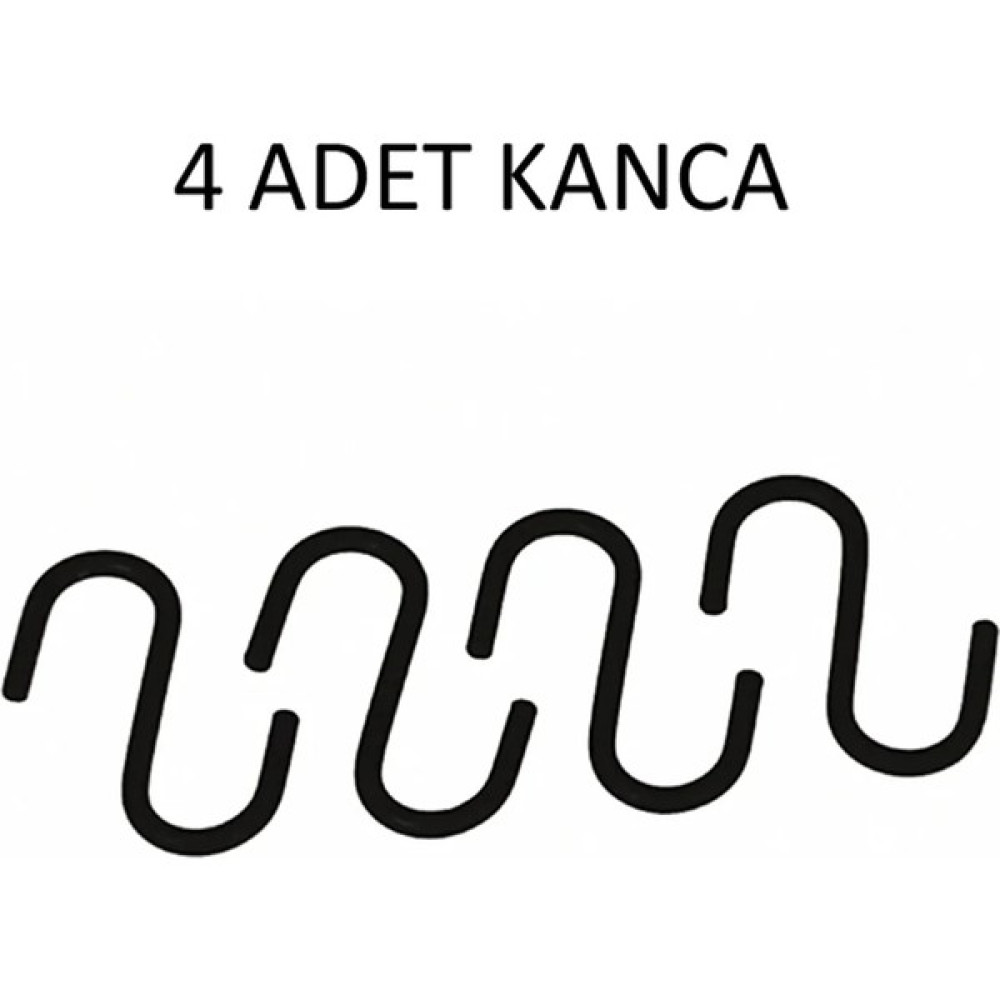 Jbox 4 Adet, Siyah Renk, 7,5 Cm, Metal Kanca, S Kanca, Es Kanca, Banyo Kanca, Demir Kanca Banyo Askılık Fiyatı