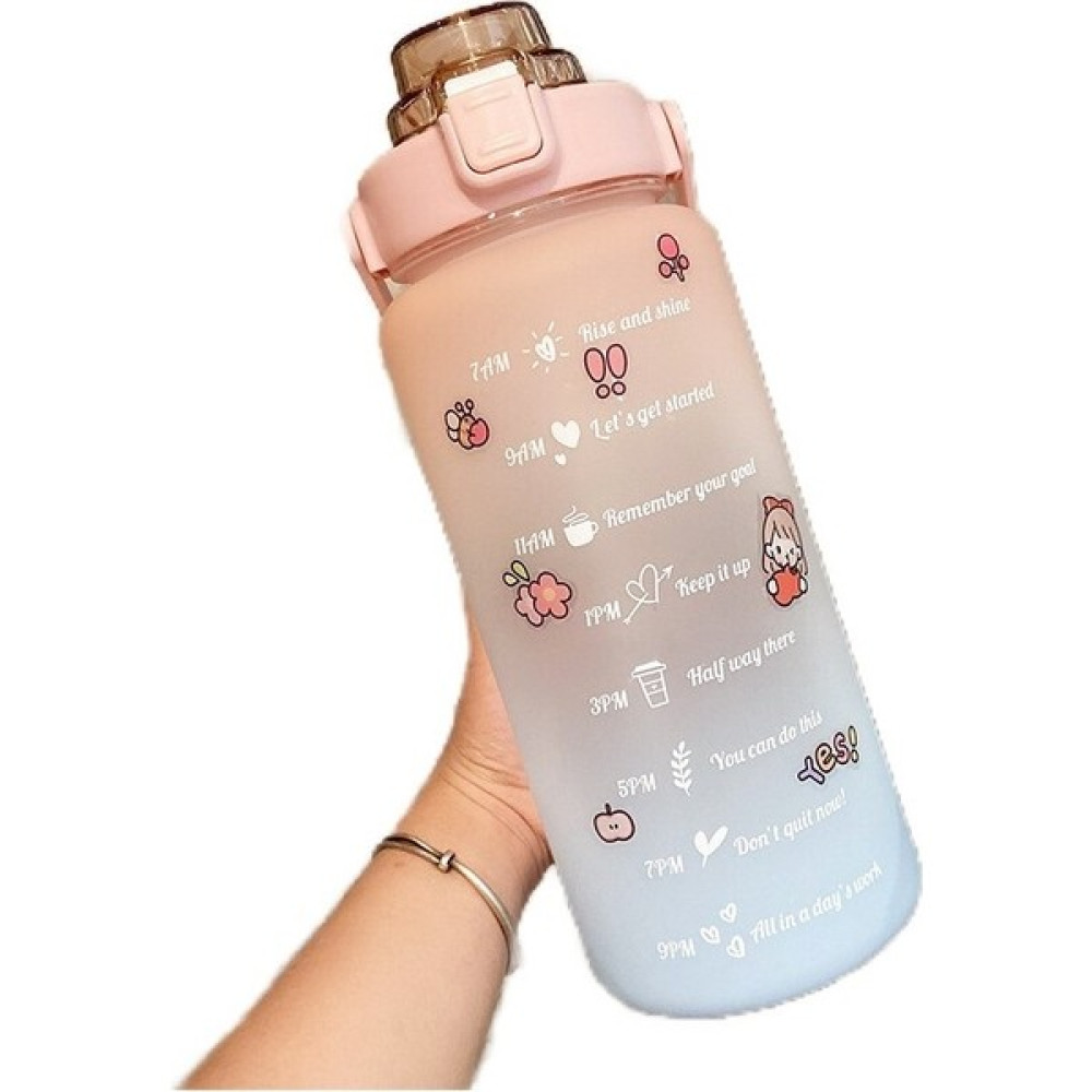 JDinner 2000 ml Büyük Kapasiteli Spor Su Şişesi (Yurt Dışından) - Açık Pembe Suluk Fiyatı