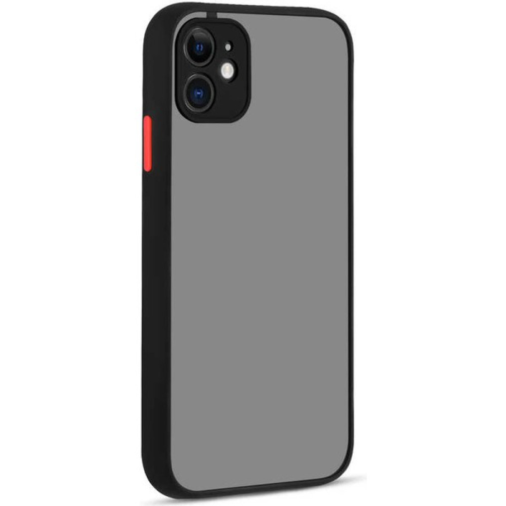 Jeaks Apple iPhone 12 Mini Kılıf Buzlu Mat Parmak Izi Yapmaz Kamera Korumalı Renkli Tuşlu Kapak Hux - Siyah - iP 12 Mini Cep Telefonu Kılıfı Fiyatı