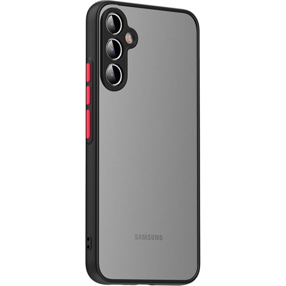 Jeaks Samsung Galaxy A54 Kılıf Buzlu Mat Parmak Izi Yapmaz Kamera Korumalı Renkli Tuşlu Kapak Hux - Siyah Cep Telefonu Kılıfı Fiyatı