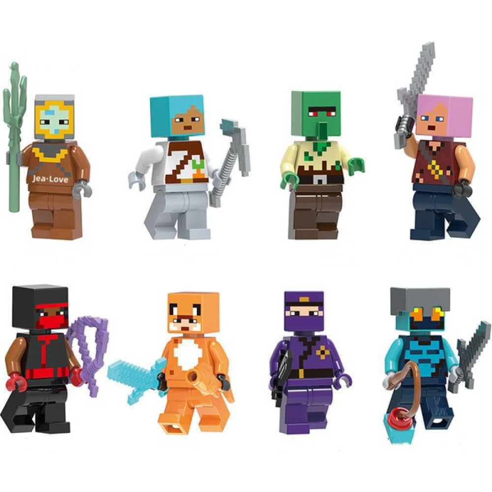 JeaLove Jea Love Minecraft 8 Parçalı Aksiyon Figürü Seti (Yurt Dışından) - Renkli Oyuncak Fiyatı