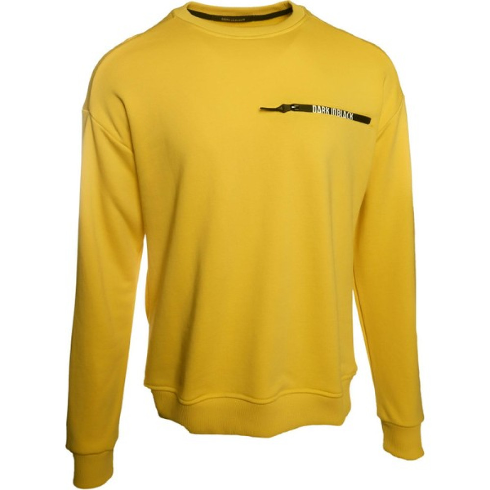 Jeanstop Üç Iplik Bisiklet Yaka Sarı Erkek Sweatshirt Erkek Sweatshirt Fiyatı