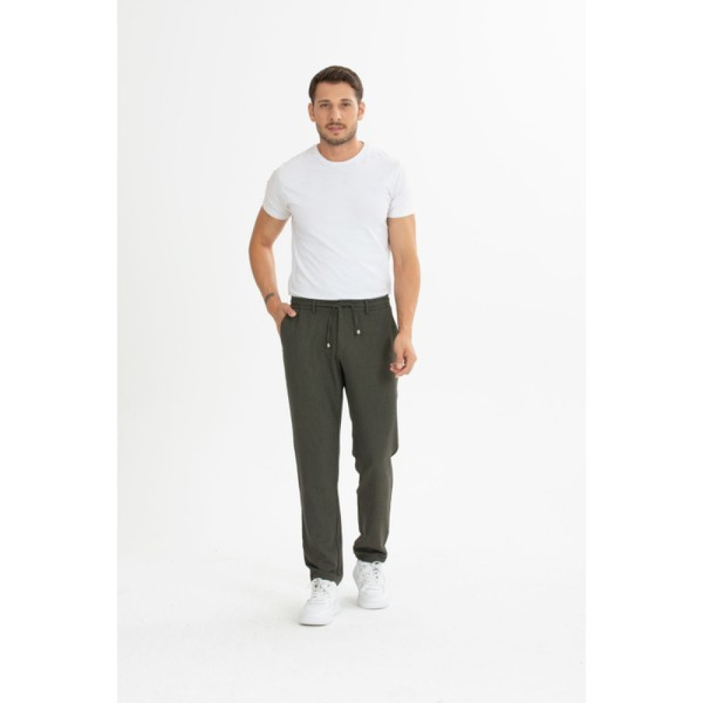 Jeany Jeans Jack Yandan Cepli Beli Lastikli Bağcıklı Duble Paça Relaxed Fit Rahat Kesim Jogger Pantolon 42 - Haki Erkek Pantolon Fiyatı
