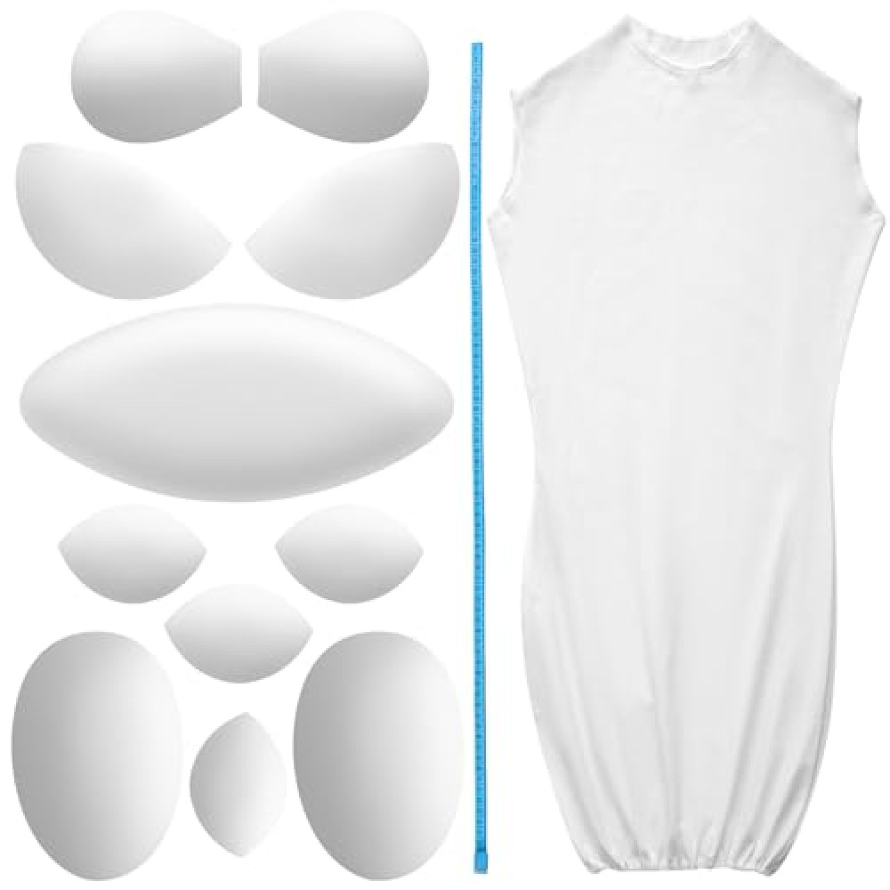 Jecery 13 Pcs Pro Modular Dress Form Padding Female Dress Form Body Padding System for Women Adjustable Body Set with Tape Measure for Sewing Making Tailoring