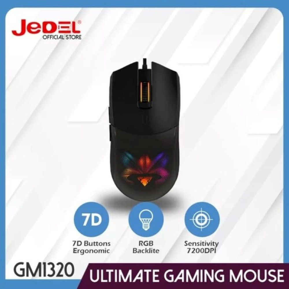 Jedel GM1320 Rgb Işıklı Kablolu Gamer Mouse - Siyah Klavye - Mouse Fiyatı