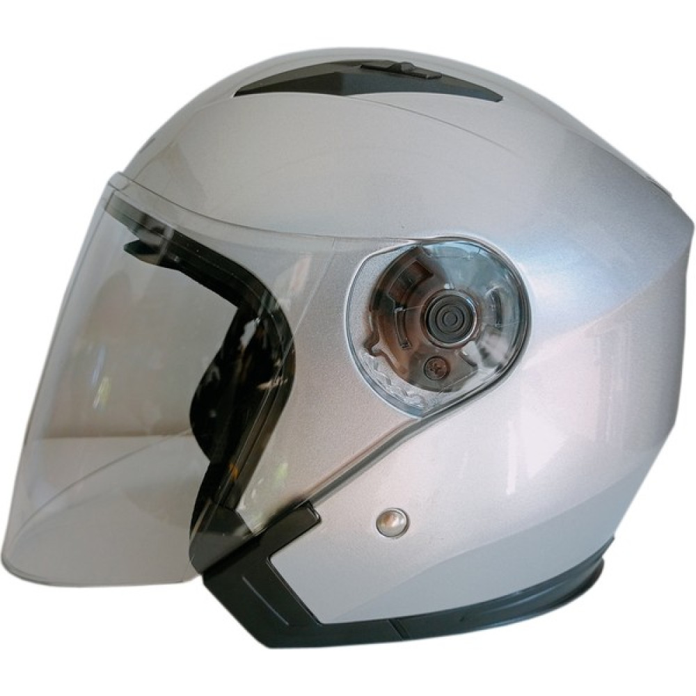 Jekai Jk-21 512 Model Güneş Vizörlü Yarım Kask - Gri - M Motorsiklet Kaskları Fiyatı