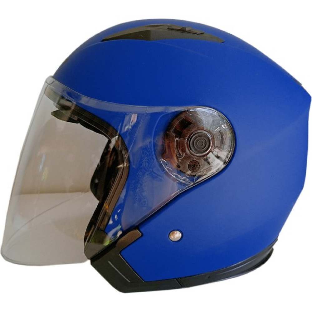 Jekai Jk-21 512 Model Güneş Vizörlü Yarım Kask - Mavi - M Motorsiklet Kaskları Fiyatı
