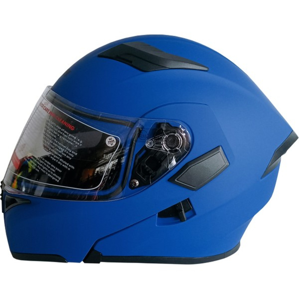 Jekai Jk-21 902 Model Güneş Vizörlü Çenededen Açılır Kask - Mavi - M - Mat Siyah Motorsiklet Kaskları Fiyatı