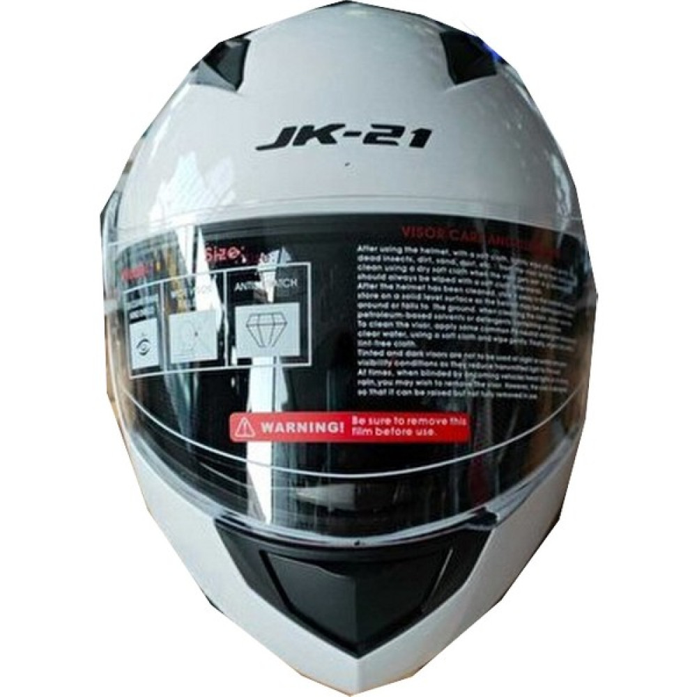 Jekai Jk-21 Jiekai Full Face Beyaz Kask - L Motorsiklet Kaskları Fiyatı