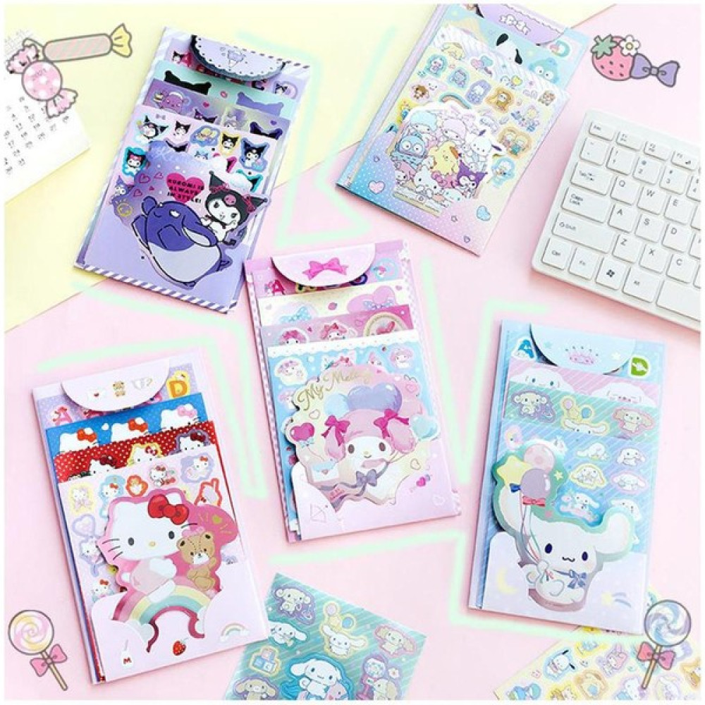 Jelang Sanrioed Kawaii Karikatür El Kitabı Etiket Seti My Melody Cinnamoroll Kuromi Purin Köpek Anime Zarf Sızdırmazlık Etiket Sevimli Çocuk Hediye... Alet Çantası & Dolabı Fiyatı