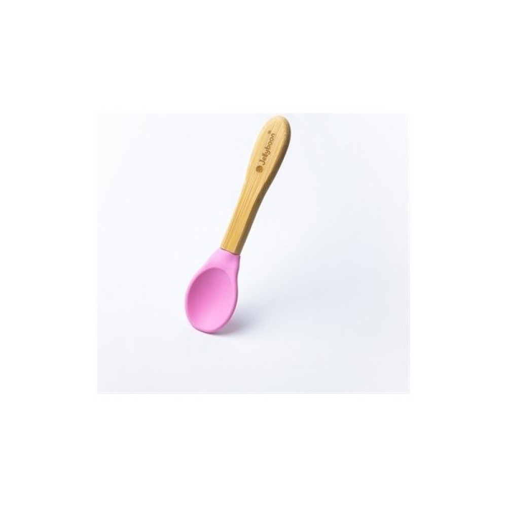 Jellyboon Bambu Silikon Kaşık Pembe - Renkli Mama Seti Fiyatı