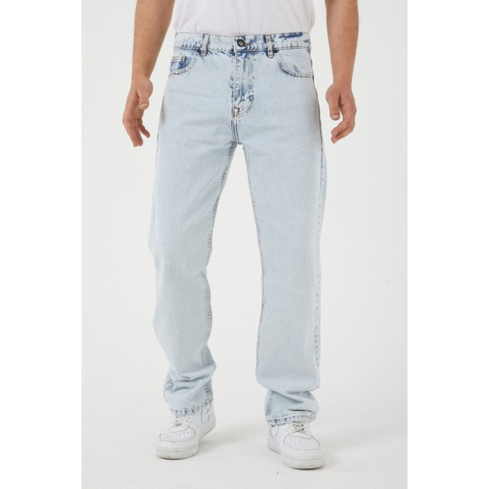 Jenalli Erkek Açık Mavi Baggy Düz Bol Kesim Kot Pantolon Erkek Jeans / Kot Pantolon Fiyatı