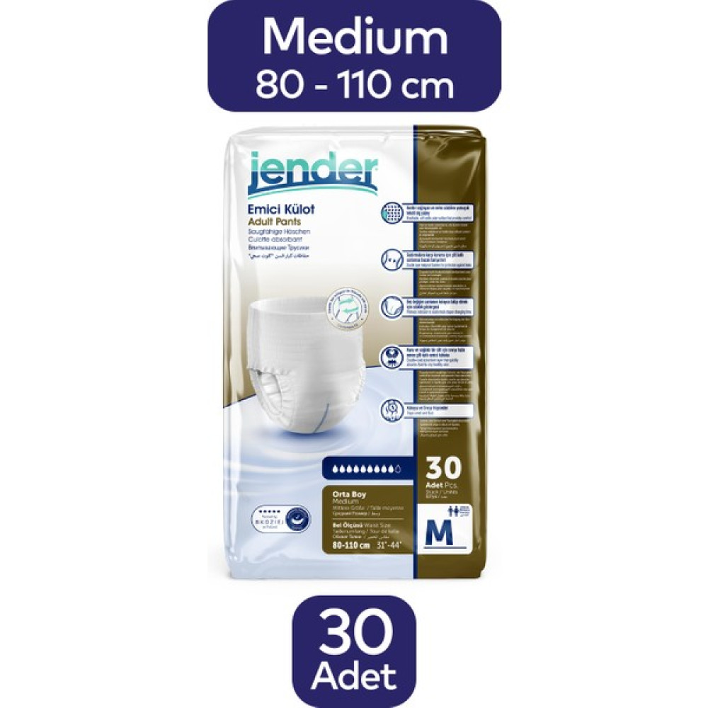 Jender Emici Külot Yetişkin Hasta Bezi Medium 30 Adet Hasta Bezleri ve Temizliği Fiyatı