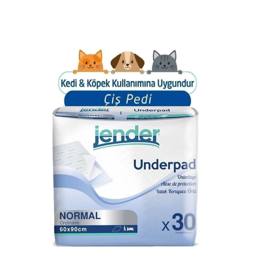 JENDER Kedi Köpek Çiş Tuvalet Pedi Örtüsü 90 Adet 60x90 Cm 90 Adet 30lu Paket Yatak Koruyucu Evcil Hayvan Ürünleri Fiyatı