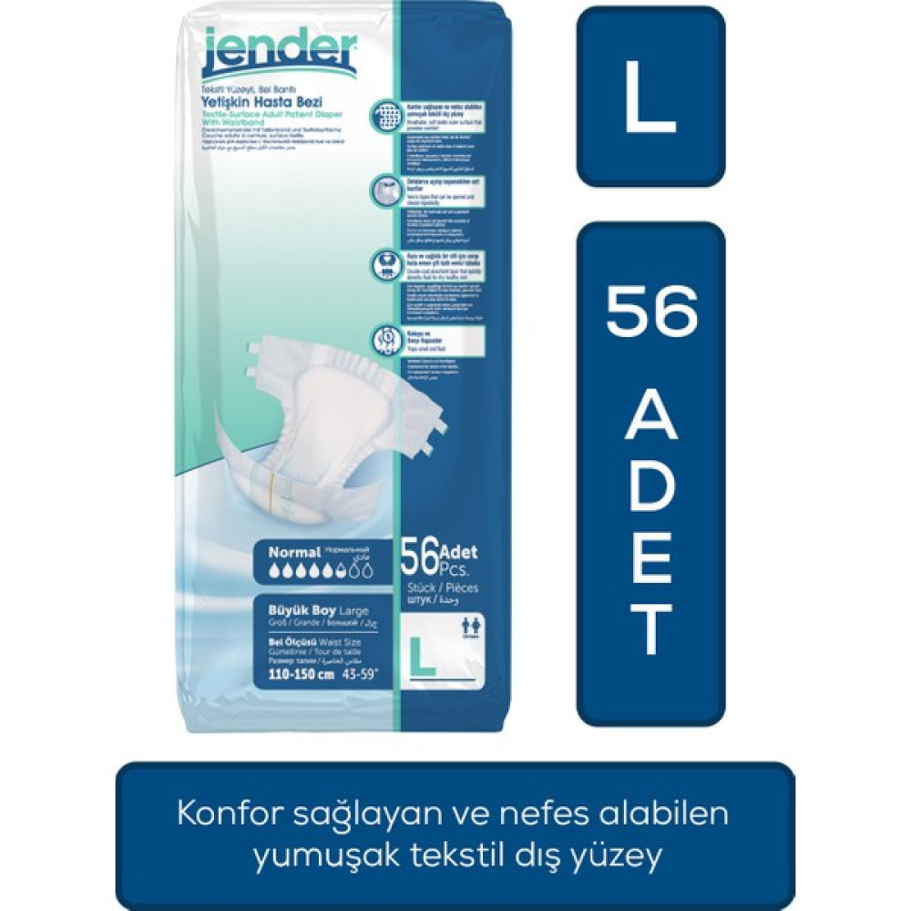 Jender L 8 x 7 (56'lı) Hasta Bezi Hasta Bezleri ve Temizliği Fiyatı