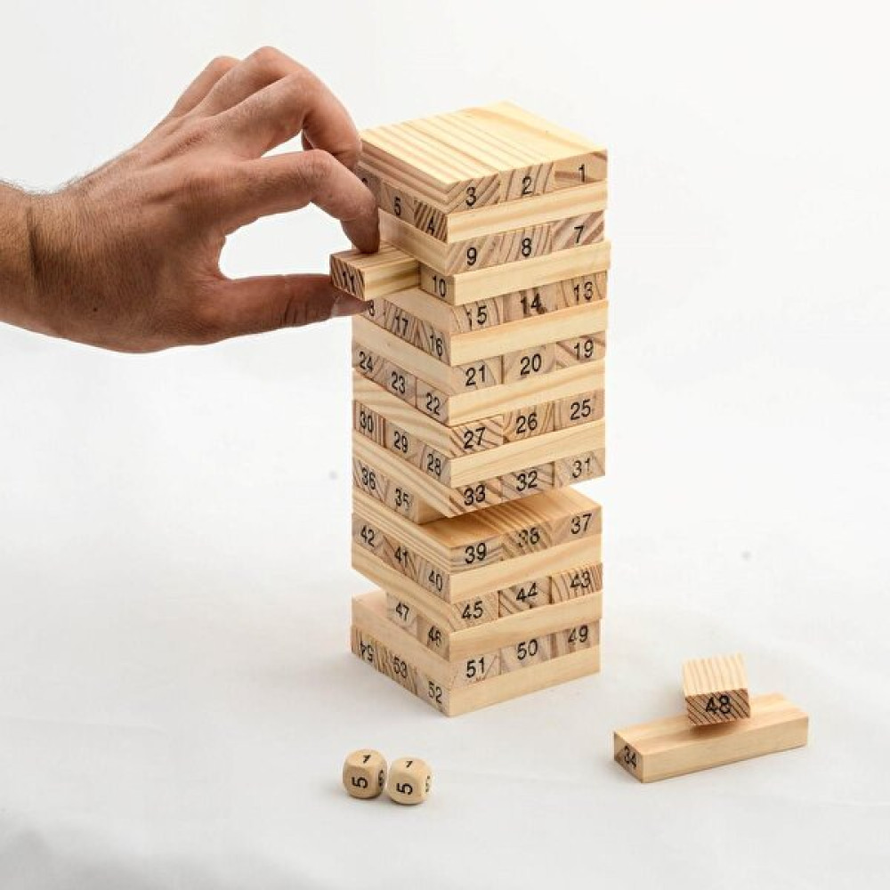 Jenga Ahşap Denge Oyunu 54 Parça Eğitici Oyuncak Fiyatı