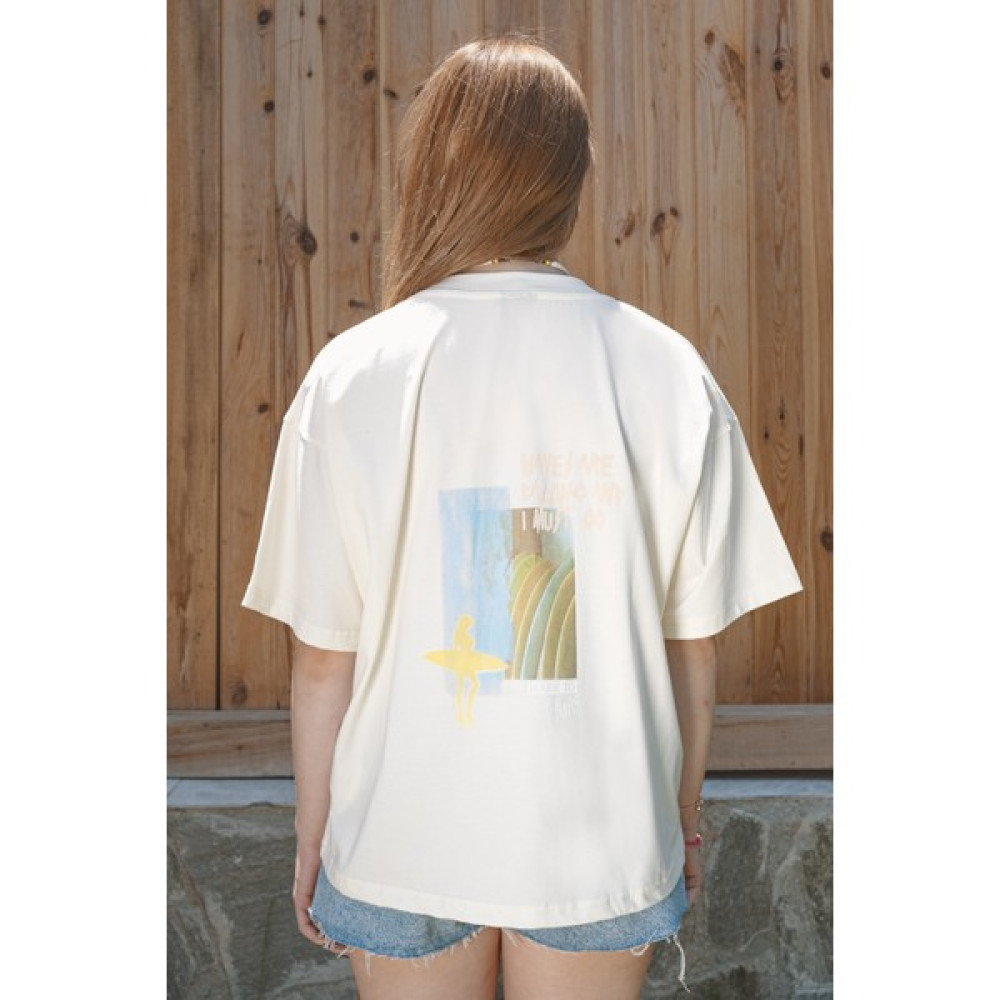 Jenip Kadın Oversize Krem Tsort Bayan T-shirt Fiyatı