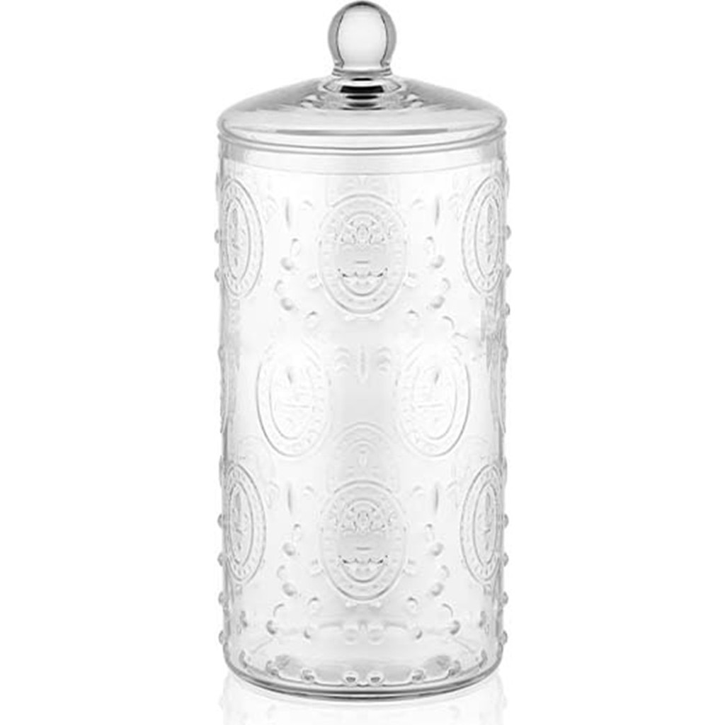 Jenisa Fleur De Lis Cam Kapaklı Kavanoz 12X25 cm Saklama Kapları Fiyatı