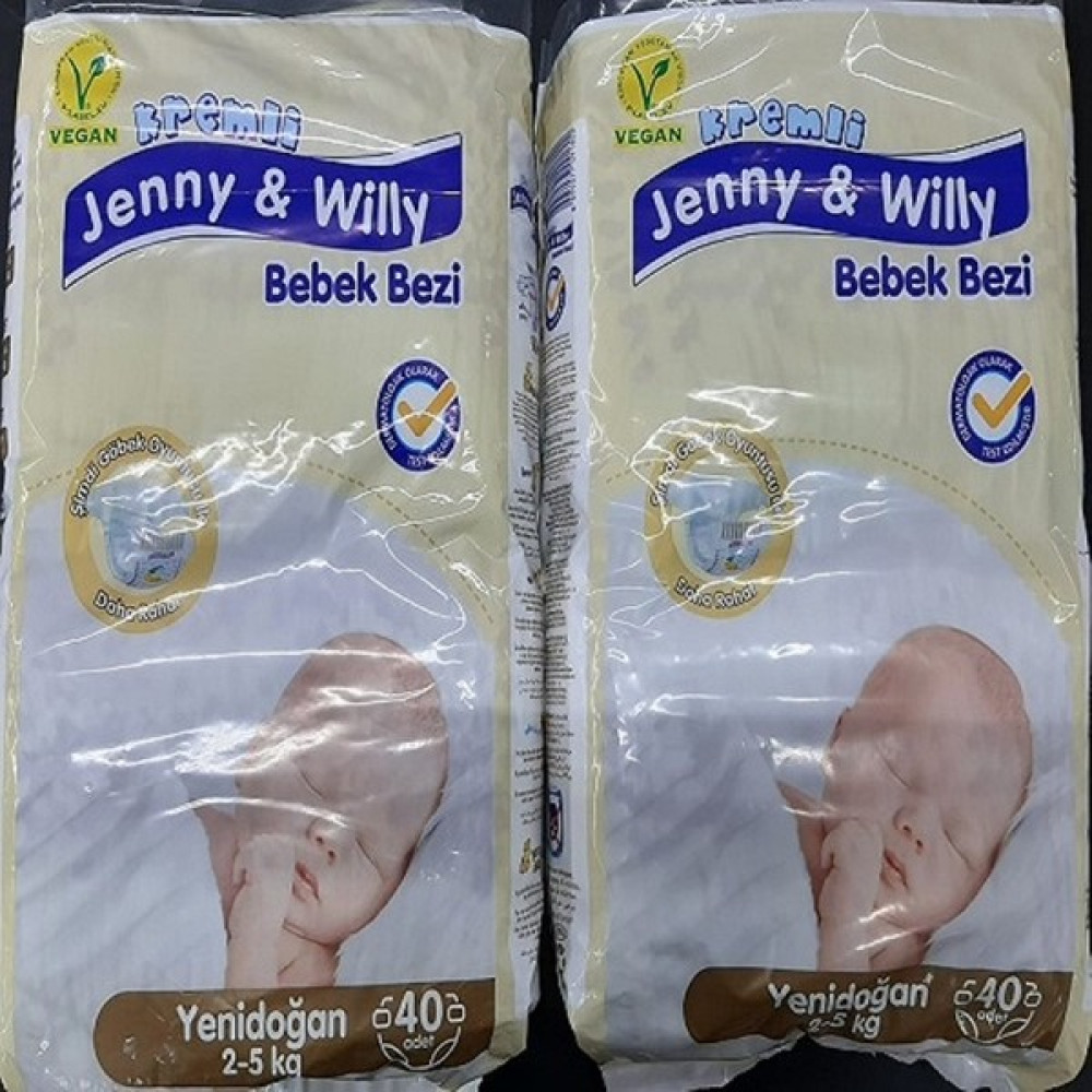 Jenny & Willy Bebek Bezi Yenidoğan 2-5kg 40*2 80LİJENNY & Willy - 1 Beden (2-5 kg) 80'li - 80 Lİ Bebek Bezi Fiyatı