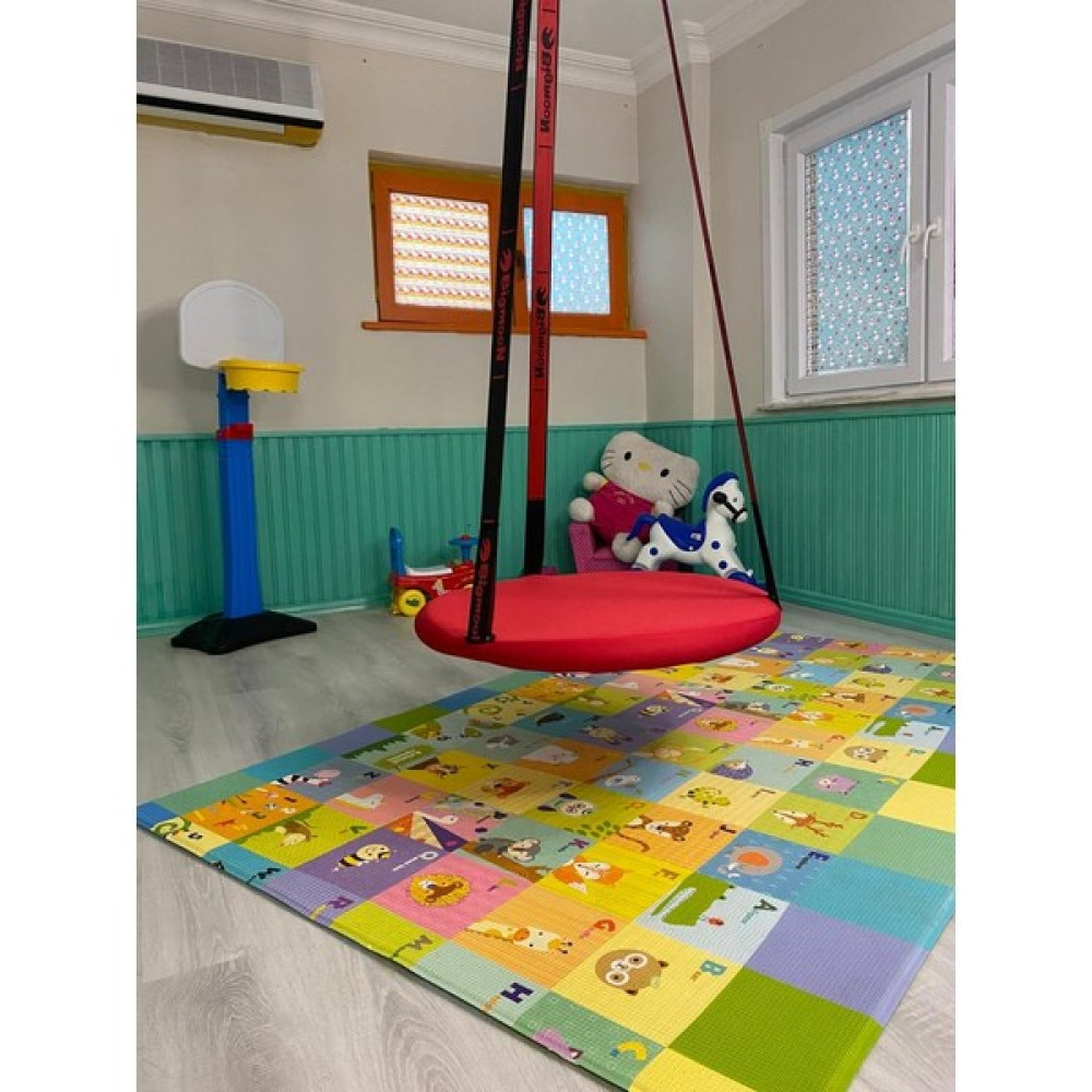 Jeromekids Çocuk ve Yetişkin Tavana Asılan Dış Mekan Mekanizmalı Kırmızı Dönen Salıncak Bahçe Salıncağı Fiyatı