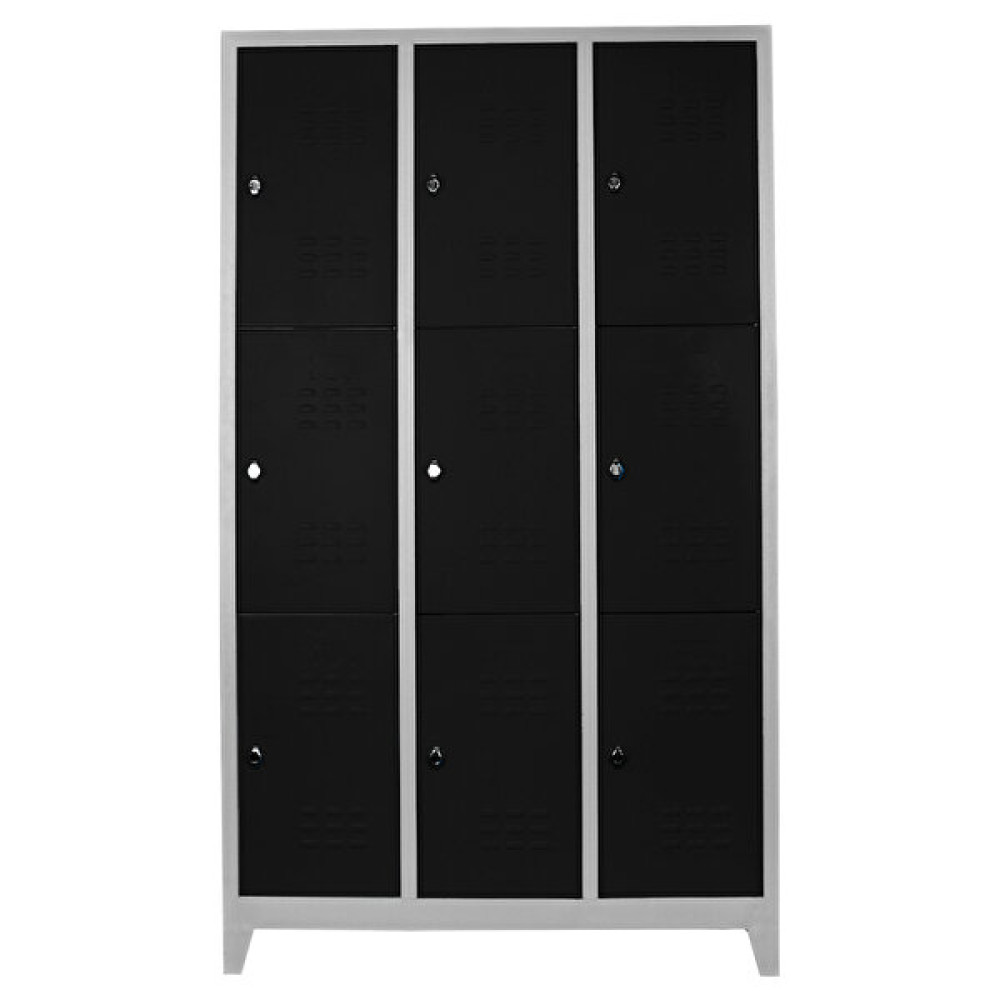 Jessan Ofis 9'lu Gri Siyah Eko Soyunma Dolabı Ofis Kesonu Fiyatı