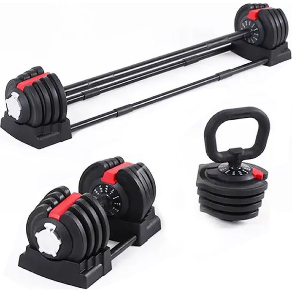 Jet Ayarlanabilir 3 In 1 Dumbell Seti Ağırlık Dambıl Halter Set Kettlebell 19-20 kg Pilates Fiyatı