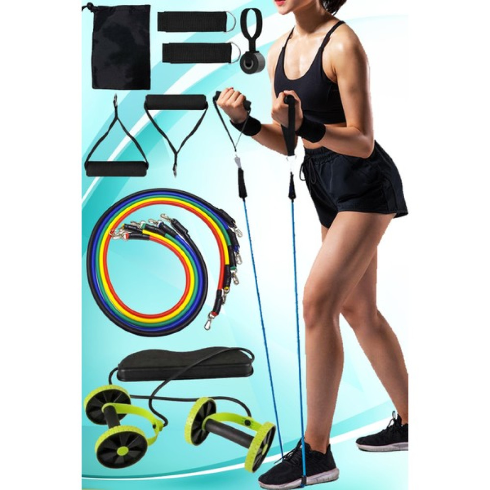 Jet Çantalı 12 Parça 5 Farklı Direnç Pilates Güç Lastiği ve Revoflex Multiflex Tekerlekli Spor Aleti Oto Boyaları Fiyatı