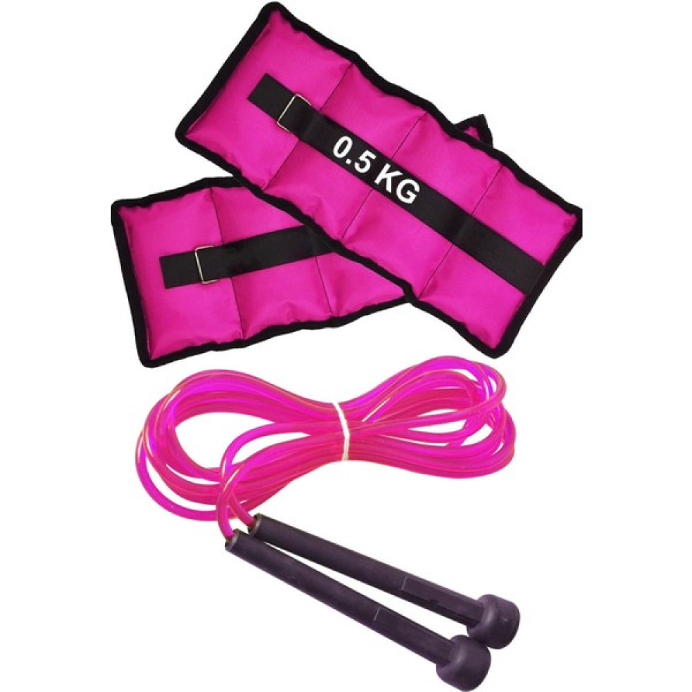 Jet El ve Ayak Bilek Ağırlığı 2x0.5 kg Kum Torbası Ağırlık Seti Atlama Ipi Kondisyon Spor Aleti Pembe Pilates Fiyatı