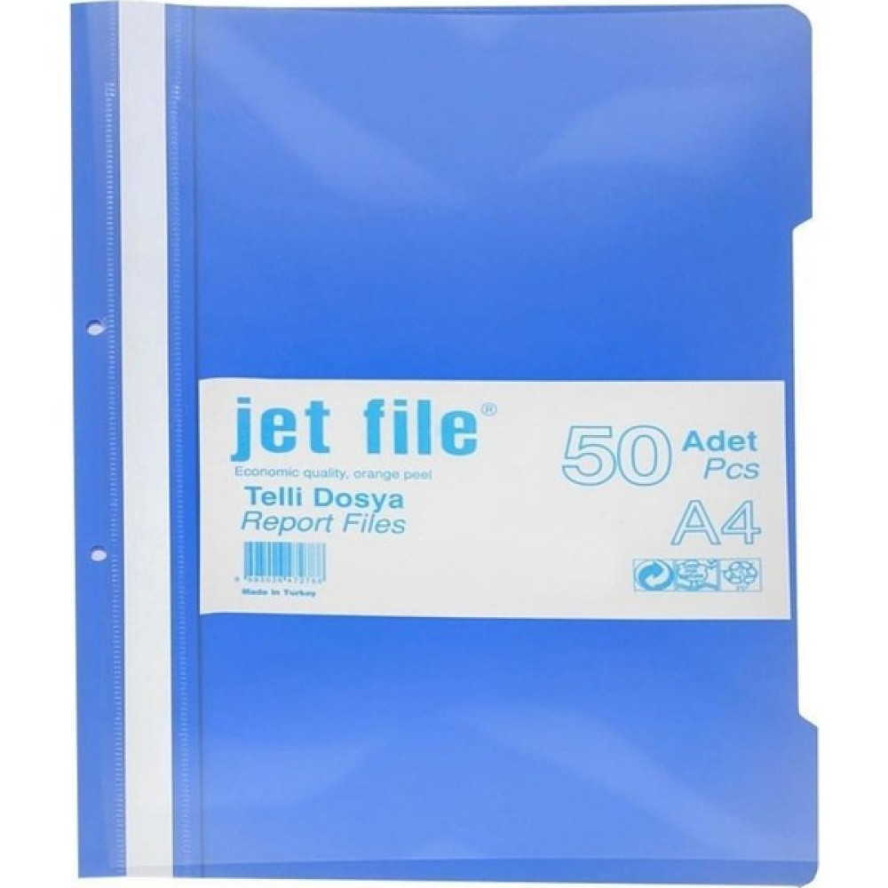 Jet File Plastik Telli Mavi Dosya 50'li Paket Oto Boyaları Fiyatı