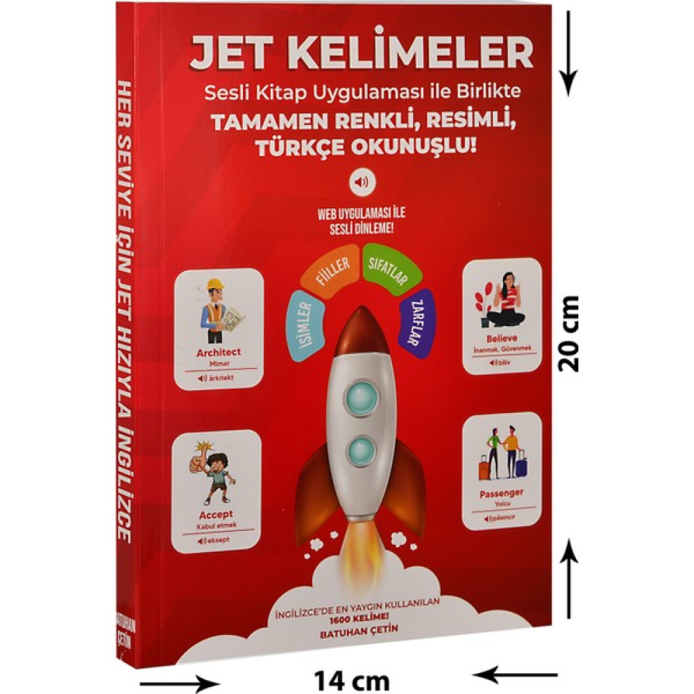 Jet Kelimeler Kitabı ve Sesli Kitap Uygulaması - Batuhan Çetin Yabancı Dil Kitapları Fiyatı