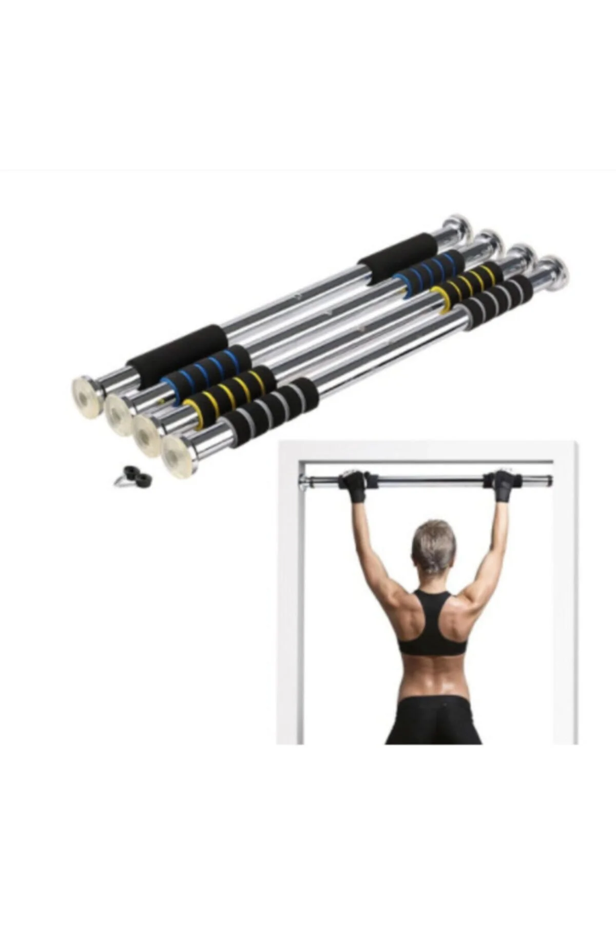 Jetcom Koridor Kapı Barfiksi Barfix Aleti Çubuğu Çekme Barı 80-130 Cm Arası Barfiks Demiri Barı" Fitness Kondisyon Aksesuarları Fiyatı