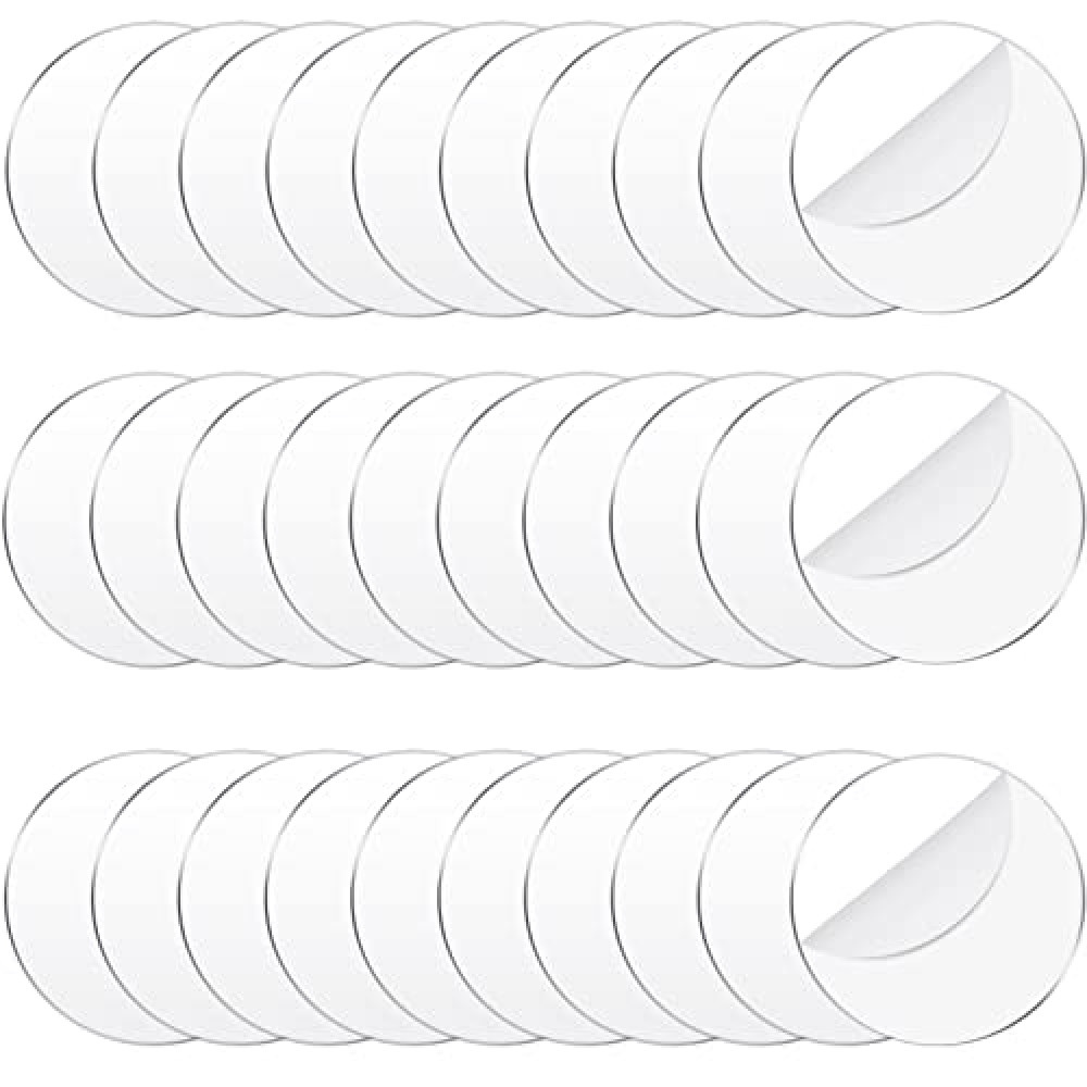 Jetec 30 Pcs 4 Inch Acrylic Circle Blanks Clear Disc Round Transparent Acrylic Coasters Ornament Blanks Miniature Bases for Crafts Christmas Ornament DIY Art Projects Supplies
