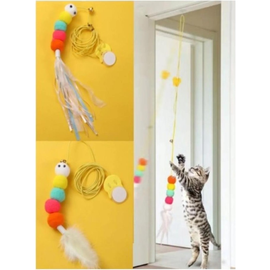 Jetfast Elastik Kendinden Yapışkanlı Renkli Kedi Oyun Oltası Kedi Oyuncağı Yapışkanlı Olta Eğitim Oyuncağı Evcil Hayvan Ürünleri Fiyatı