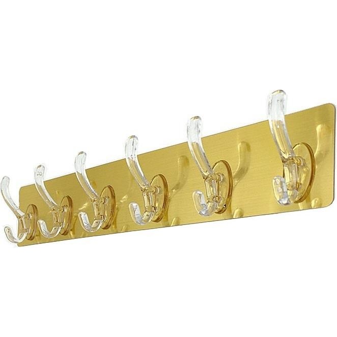 Jetfast Gold Tek Parça Kendinden Yapışkanlı 6 Kancalı Askı - 35*6,50 Cm Banyo Askılık Fiyatı