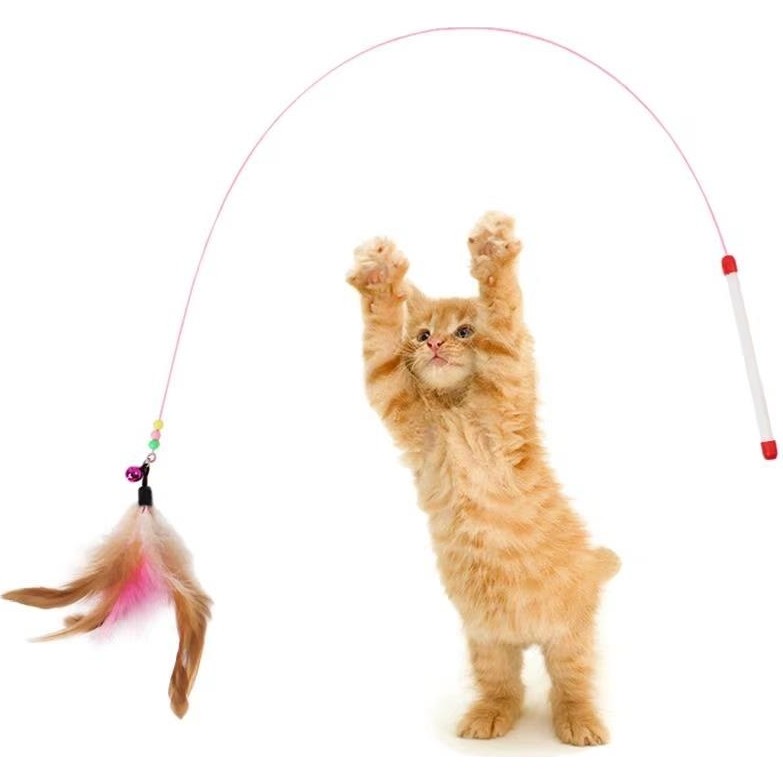 Jetfast Kedi Oyun Oltası 90 cm Renkli Tüylü Kedi Oyuncağı Evcil Hayvan Ürünleri Fiyatı