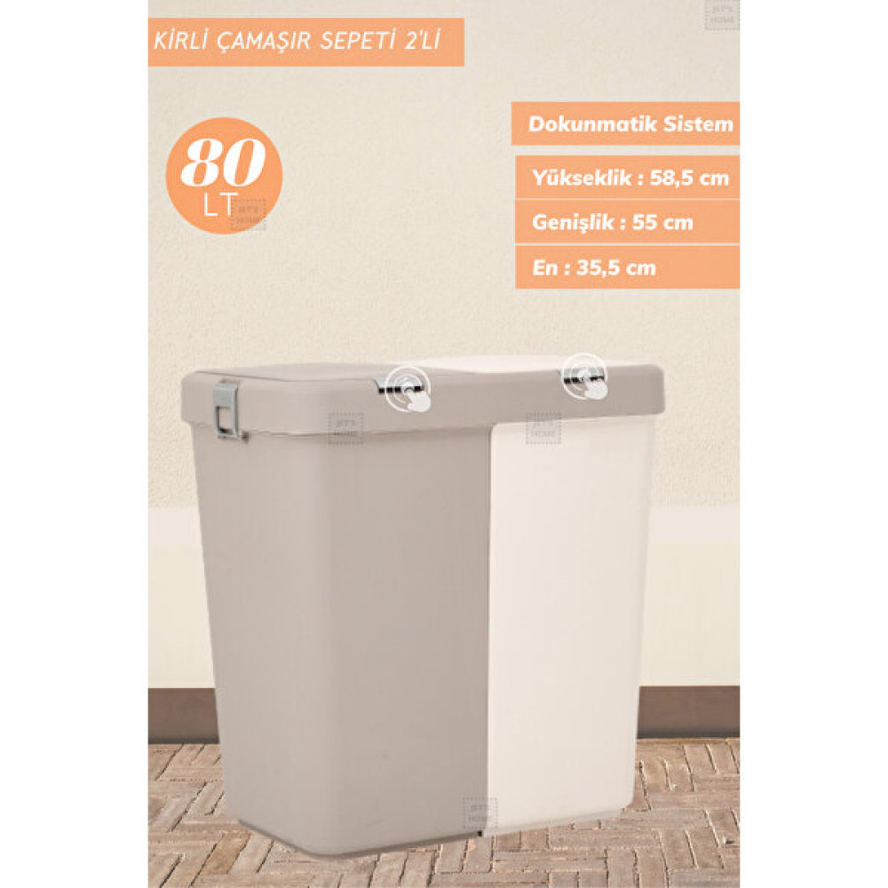 Jet’s Home Çeyiz Seti 80 Lt Kirli Sepeti 20 Lt Çamaşır Selesi Bej Çamaşır Sepeti Sepet Fiyatı