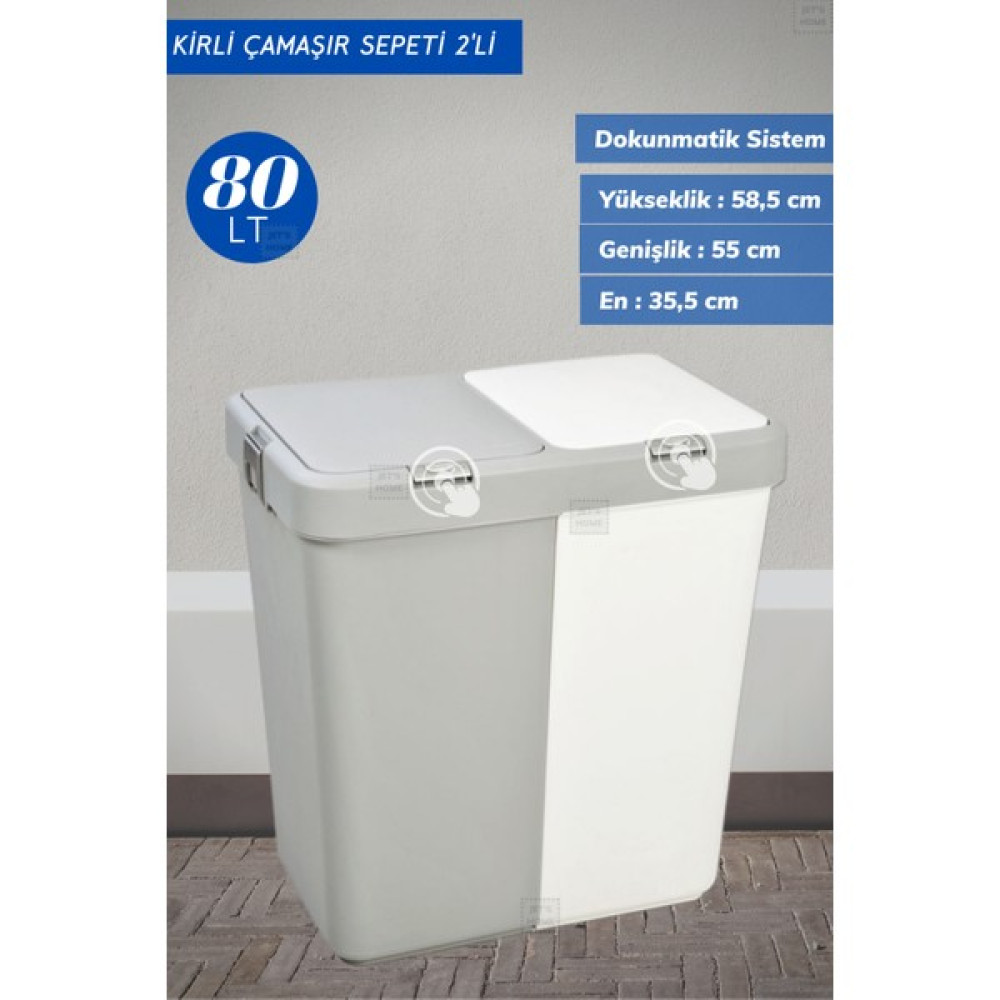 Jet’s Home Çeyiz Seti 80 Lt Kirli Sepeti 38 Lt Çamaşır Selesi Gri Katlanabilir Çamaşır Sepeti Sepet Fiyatı