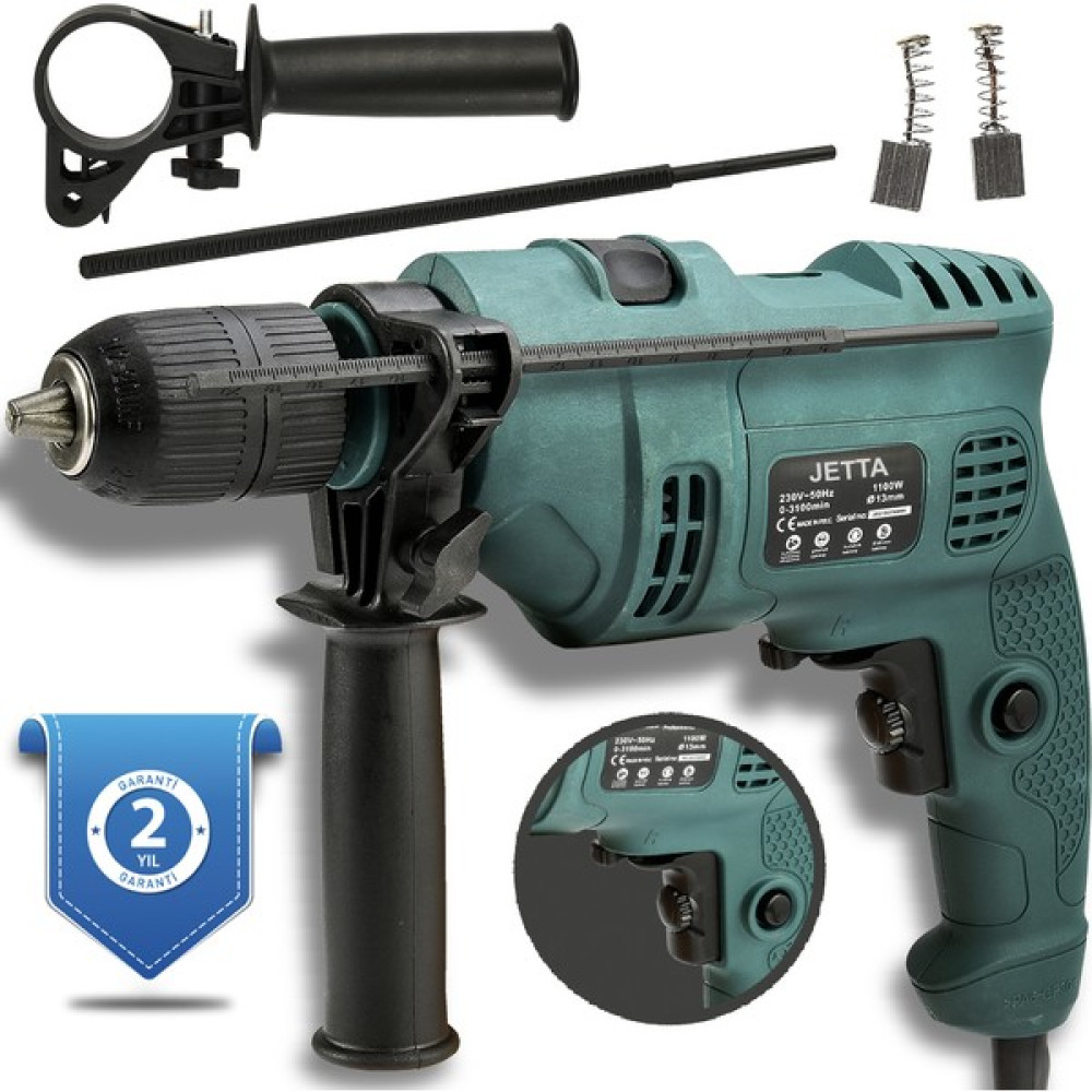 Jetta Power Tools 13 mm Elektirikli Darbeli Matkap 650 W Mavi Matkaplar Fiyatı