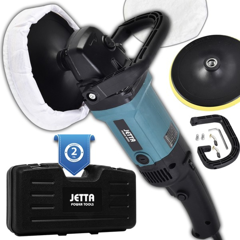 Jetta Power Tools Devir Ayarlı Polisaj Makinesi 6 Kademeli ve Pasta Cila Kiti 1300 Watt 180 mm Cila / Polisaj Makinesi Fiyatı