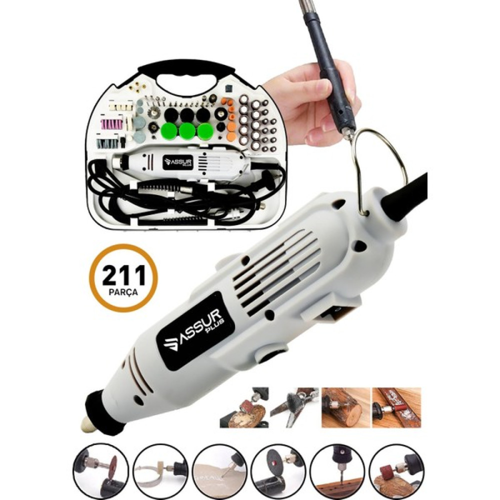 Jetta Power Tools Gravür Hobi Taşlama Seti - Çantalı 211 Parça - 6 Kademeli Elektrikli El Aletleri Fiyatı