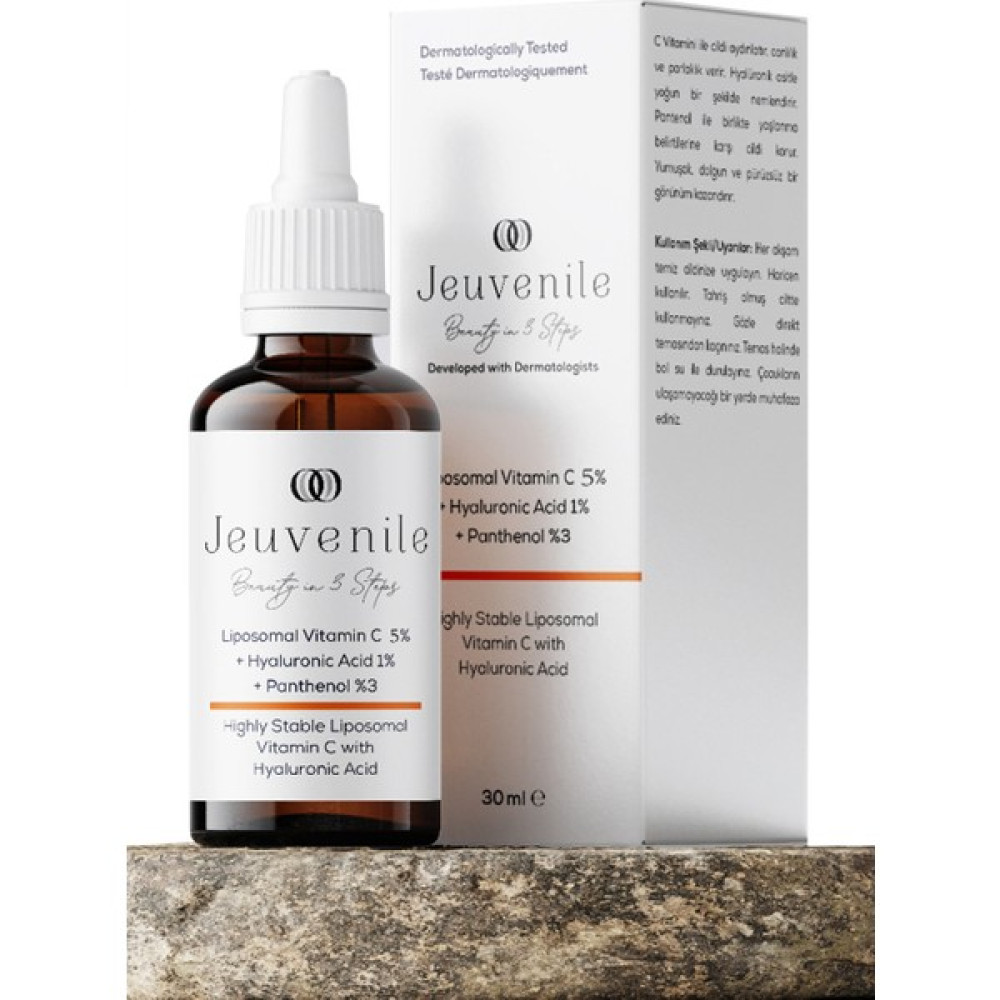 Jeuvenile Aydınlatıcı Canlandırıcı Liposomal Vitamin C %5 Cilt Bakım Serumu 30 ml - Vitamin C 5% Face Serum 30 ml Anti-Aging / Yaşlanma Karşıtı Fiyatı