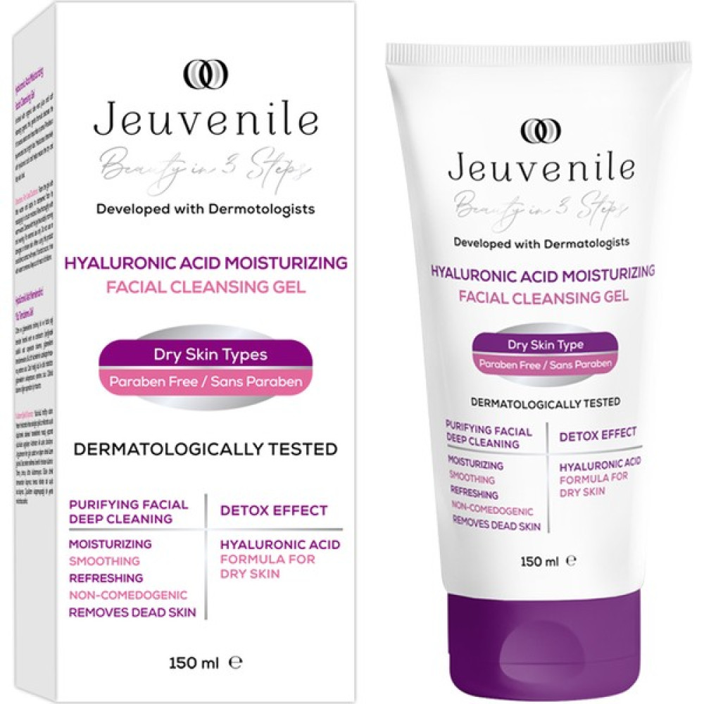 Jeuvenile Hyaluronik Asit içerikli Yüz Temizleme Jeli 150 ml - Hyaluronic Acid Facial Cleanser Gel 150 ml Cilt Temizleme ve Peeling Fiyatı
