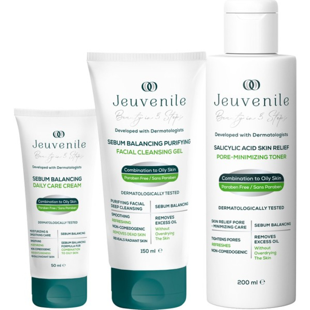 Jeuvenile Karma ve Yağlı Ciltler İçin Gözenek Sıkılaştırıcı Siyah Nokta Giderici Bakım Seti (150ml + 200ml + 50ml) Akne ve Sivilce Bakımı Fiyatı