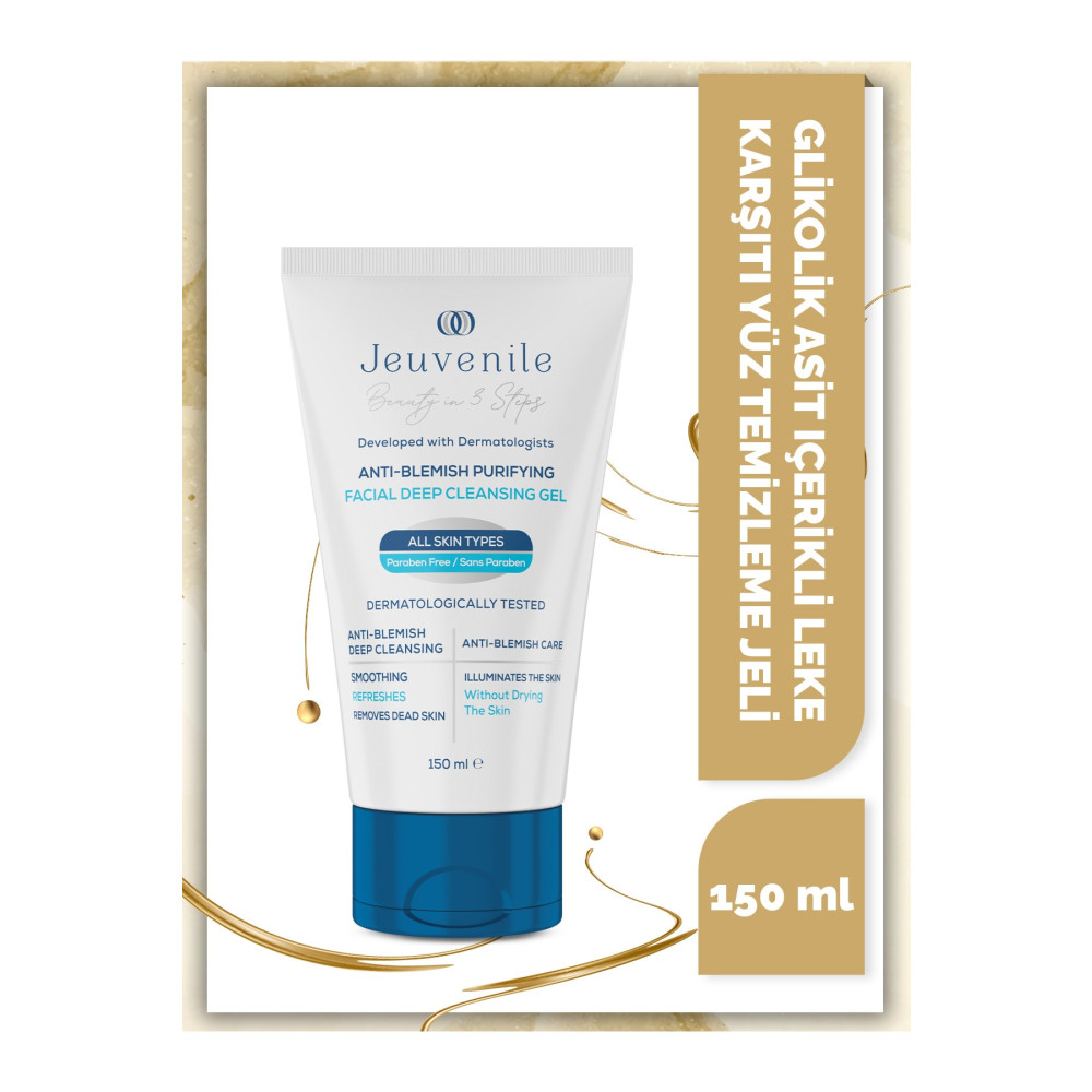 Jeuvenile Lekeli Ciltlere Özel Glikolik Asit Içerikli Leke Karşıtı Yüz Temizleme Jeli 150ml Cilt Temizleme ve Peeling Fiyatı