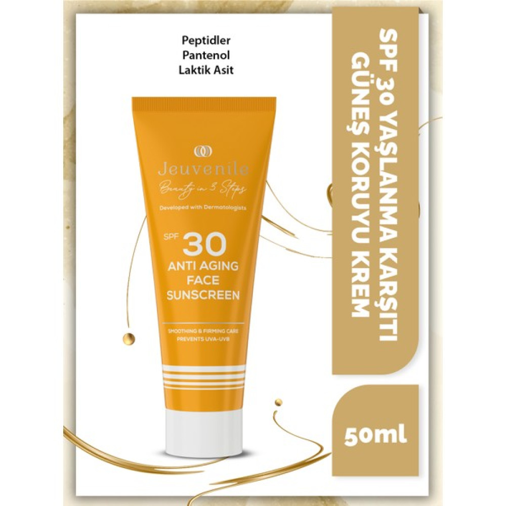 Jeuvenile SPF 30 Anti Aging Face Sunscreen ve Güneş Koruyucu Krem 50 ml Güneş Kremleri ve Losyonları Fiyatı