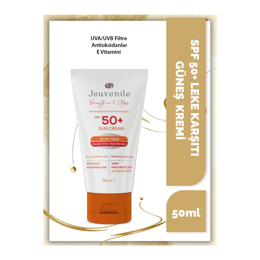 Jeuvenile Spf 50 Leke Karşıtı Yüksek Koruma Güneş Bakım Kremi 50 ml - Spf 50 Sunscreen 50 ml Güneş Kremleri ve Losyonları Fiyatı